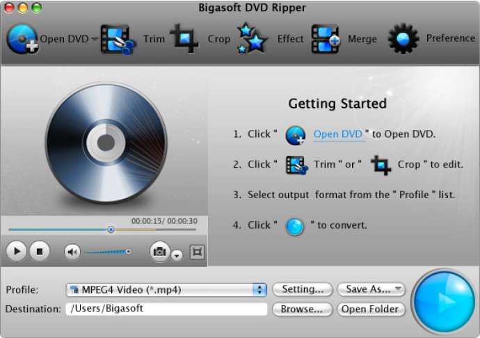 Bigasoft DVD Ripper for Mac