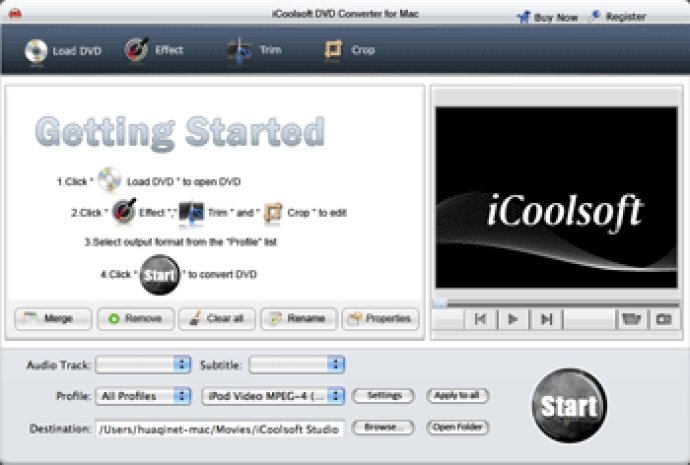 iCoolsoft DVD Converter for Mac