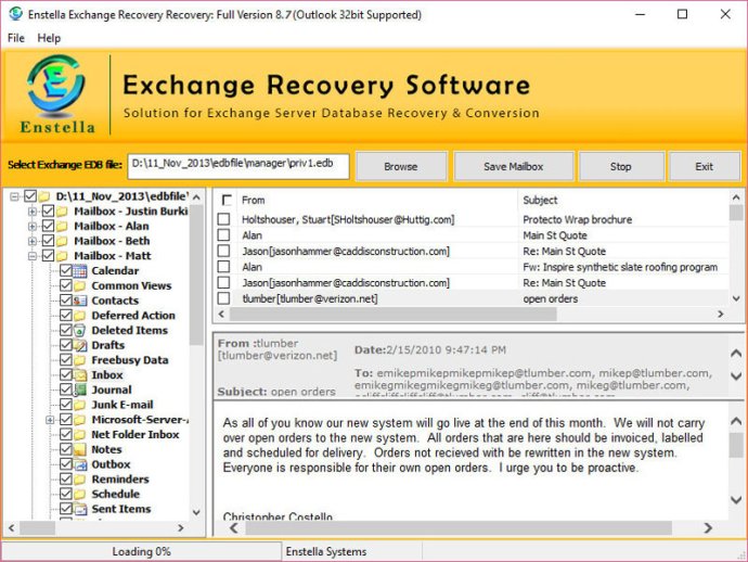 Recover Emails from Microsoft Exchange