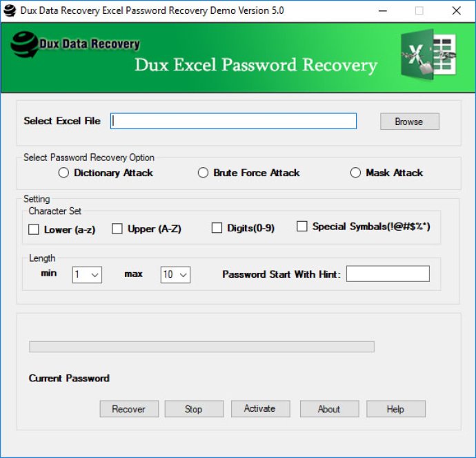 Dux Excel Password Recovery Software
