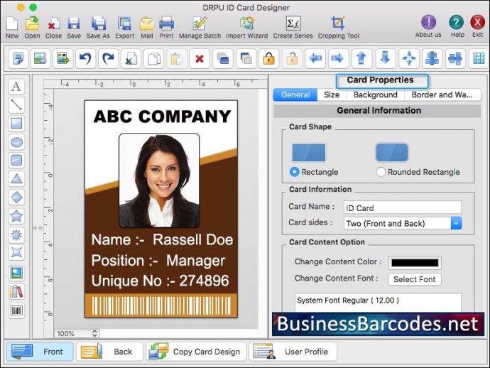 Mac ID Badges Maker for Employee