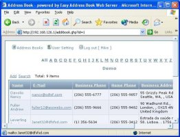 Easy Address Book Web Server