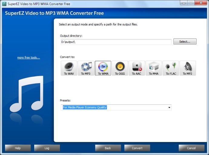 SuperEZ Video to MP3 WMA Converter Free