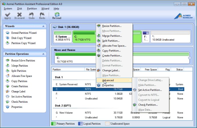 AOMEI Partition Assistant Professional Edition