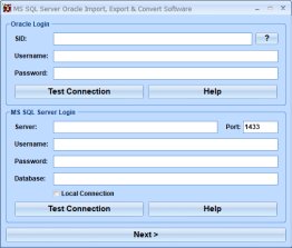 MS SQL Server Oracle Import, Export & Convert Software