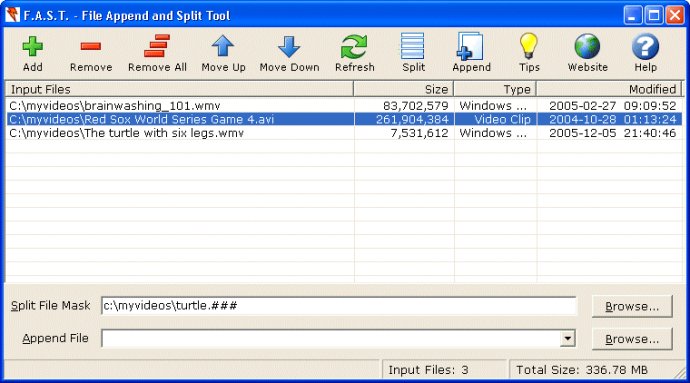 File Append and Split Tool