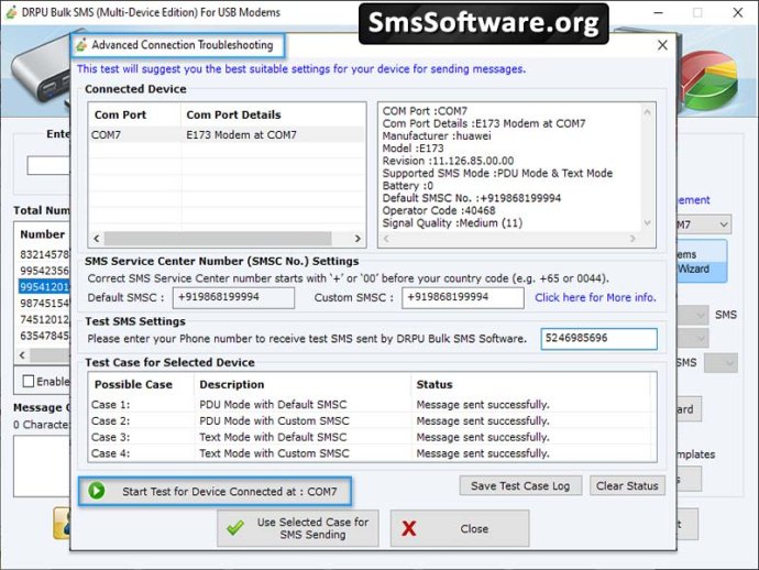 USB Modem Bulk Text SMS