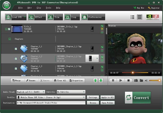 4Videosoft DVD to 3GP Converter