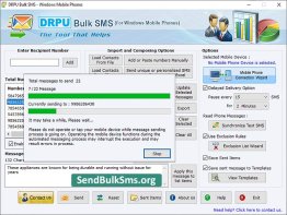 Send Bulk SMS for Windows based Mobile