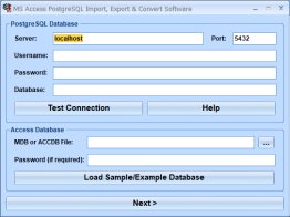 MS Access PostgreSQL Import, Export & Convert Software