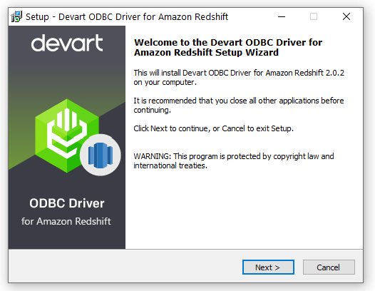 Devart ODBC Driver for Amazon Redshift
