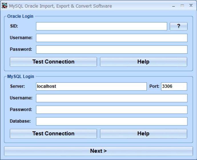 MySQL Oracle Import, Export & Convert Software