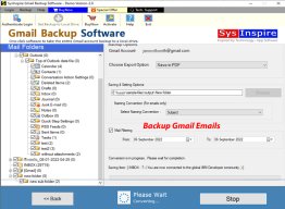 SysInspire Gmail Backup Software