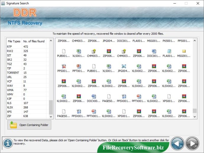 NTFS File Recovery Application