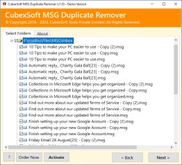 Remove Duplicate Messages in MSG Format