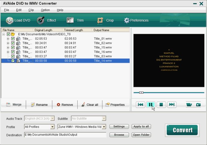 EZuse DVD To WMV Converter