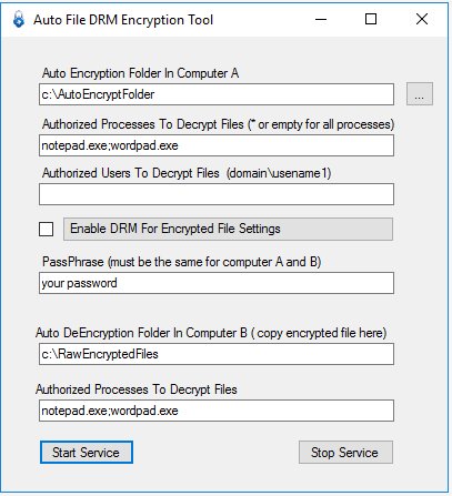 Auto File DRM Encryption Tool