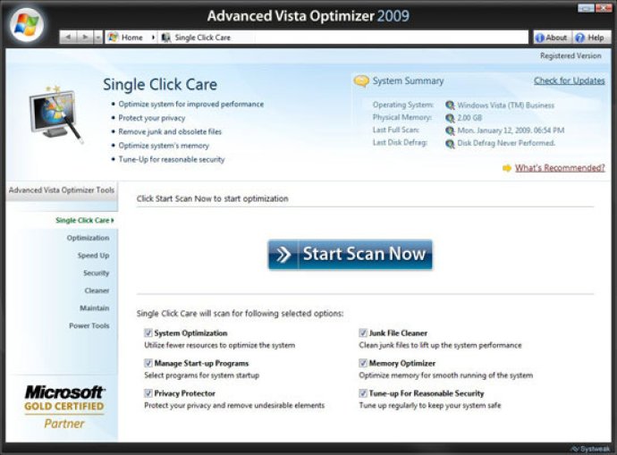 Advnced Vista Optimizer 2009