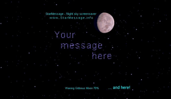 StarMessage Moon Phase Screensaver