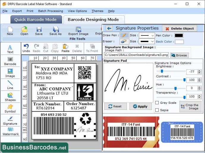 Reliable ITF Barcode Labels Software