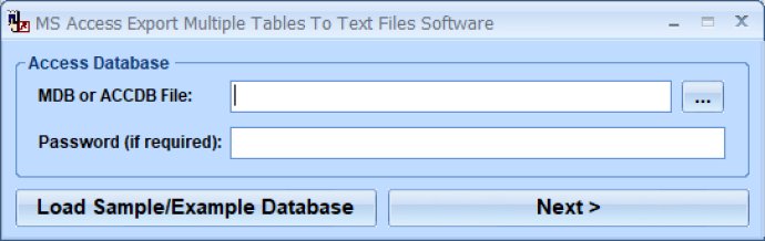 MS Access Export Multiple Tables To Text Files Software
