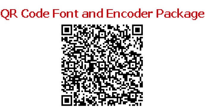 QR Code Font and Encoder Package