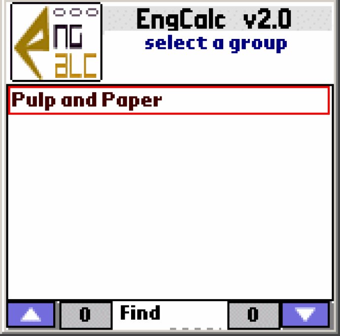 EngCalc(Pulp and Paper)- Palm Calculator