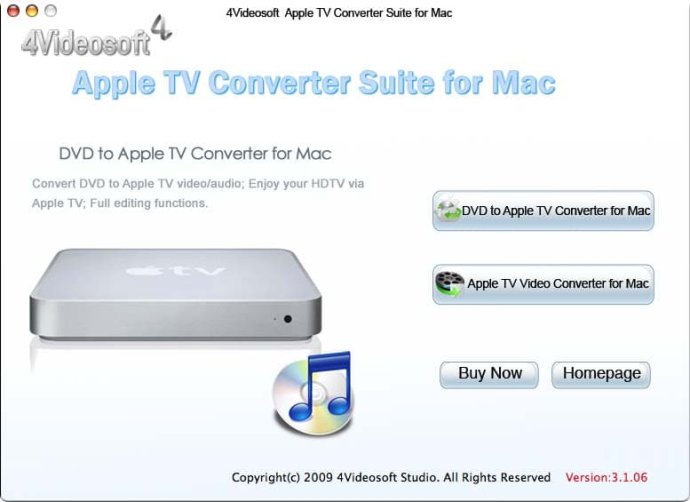 4Videosoft Mac Apple TV Converter Suite