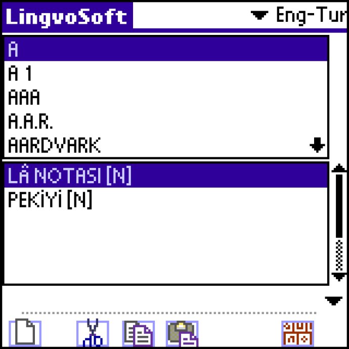 LingvoSoft Dictionary English <-> Turkish for Palm OS