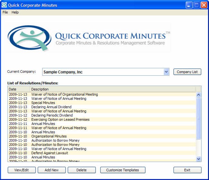 Quick Corporate Minutes