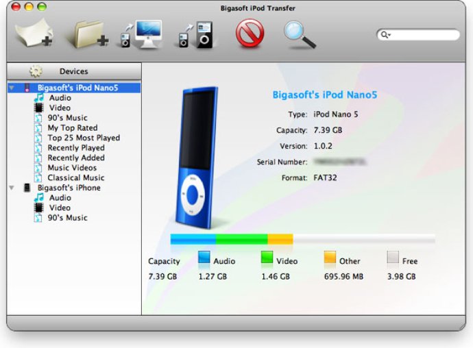 Bigasoft iPod Transfer for Mac