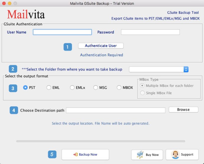 MailVita G Suite Backup for Mac