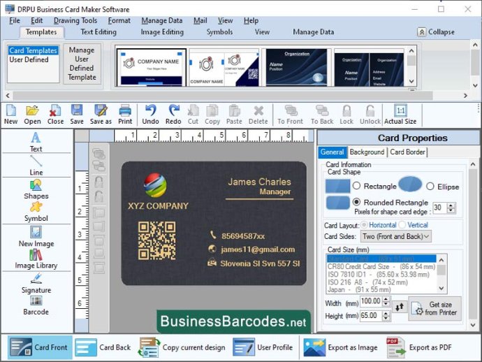 Own Business Card Maker Tool