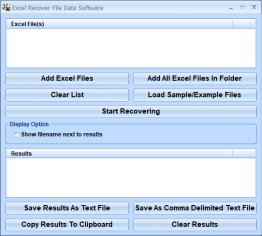 Excel Recover File Data Software