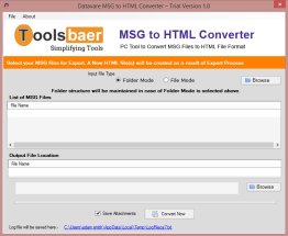 ToolsBaer MSG to HTML Conversion