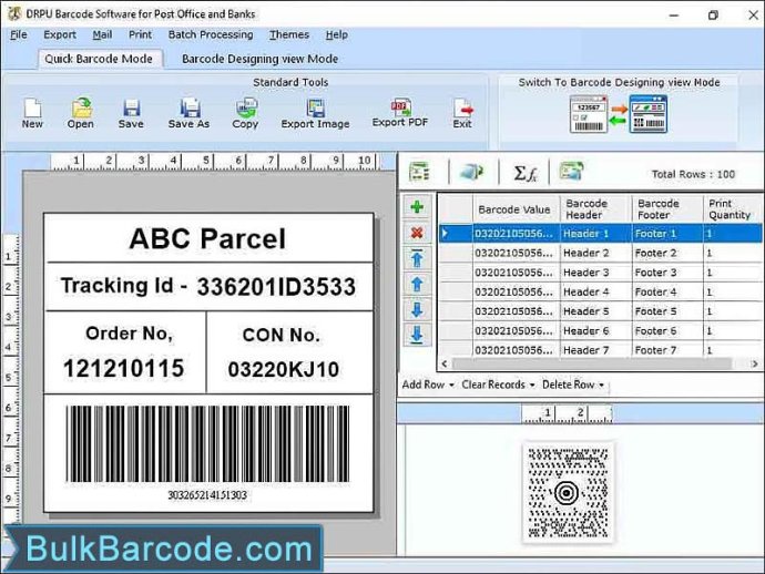 2D barcode Software for Post Office and