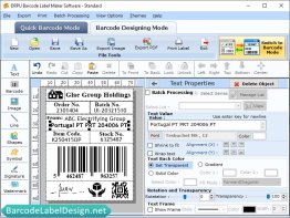 Standard Barcode Label Maker Tool