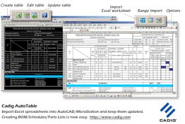 AutoCAD LT Excel- {Cadig AutoTable 3.x}