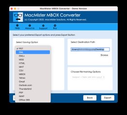 Backup MBOX file to PDF on Mac