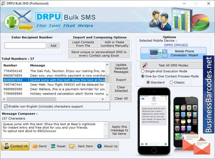 Bulk SMS Processing Software