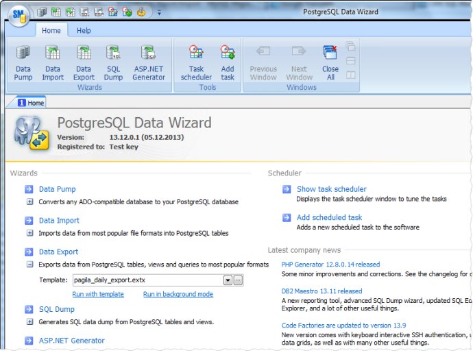 PostgreSQL Data Wizard