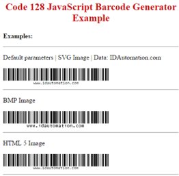 JavaScript Code 128 Generator