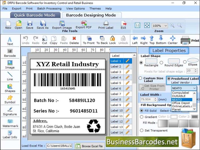 Online Barcode Tool for Retail Industry