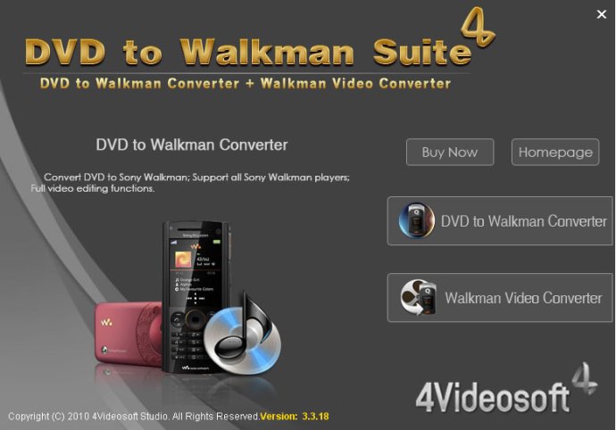 4Videosoft DVD to Walkman Suite