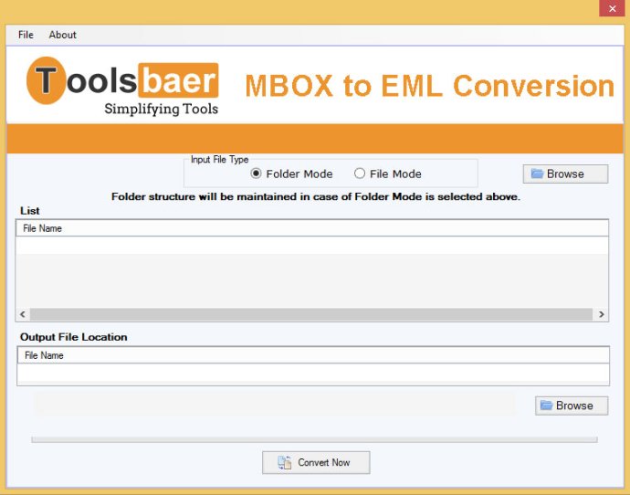 ToolsBaer MBOX to EML Conversion