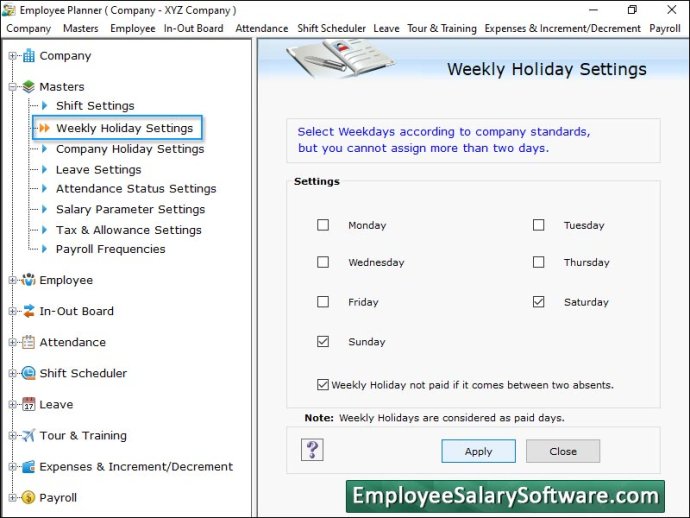 Employee Planner Program