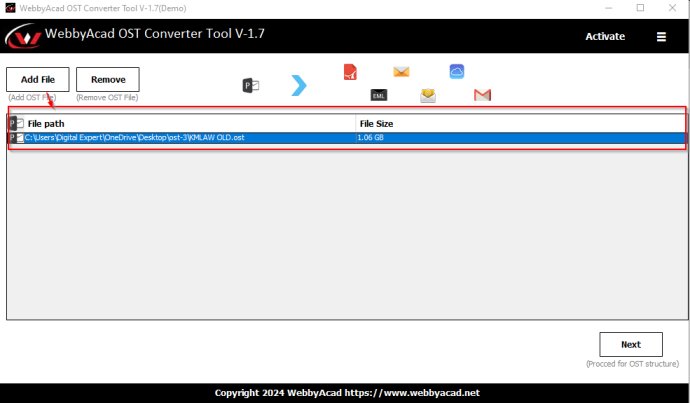 WebbyAcad OST Converter Tool