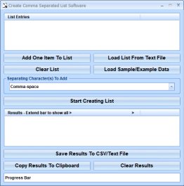 Create Comma Separated List Software