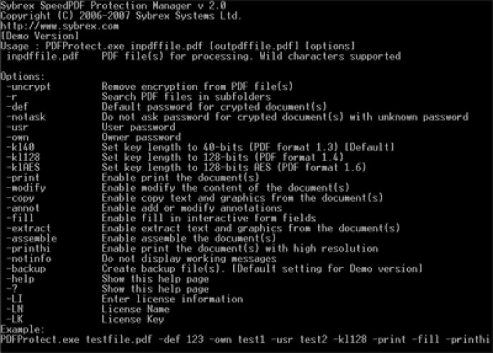 Sybrex SpeedPDF Protection Manager Console for Linux x86