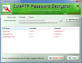 Password Decryptor for CuteFTP